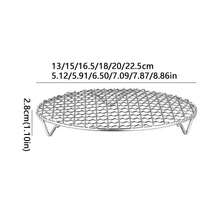 Parrilla de barbacoa antiadherente con patas, rejilla redonda de acero inoxidable para barbacoa, malla para barbacoa, estera de cocción para camping al aire libre - Multicolor - Ver 11