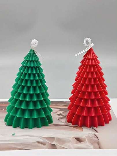 New 10-Layer Umbrella Christmas Tree Silicone Candle Mold, Christmas Tree Shaped Decor Mold Suitable For Resin, Gypsum, Silicone Home Decor