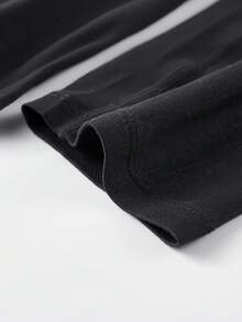 Men's Lightweight 2 In 1 Sports Pants, Casual Fashion Fitness Running Trousers - Black - View 6