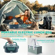 1.5L 2-In-1 Portable Electric Lunch Box | Food Warmer With Insulation Bag | Fast Heating For Car, Truck - Yellow - View 9