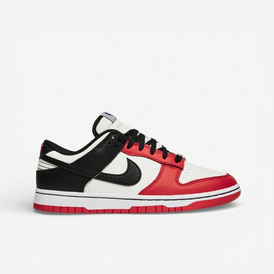 Nike Dunk Low EMB NBA 75th Anniversary Chicago - Red - View 1