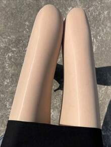 1/2pcs 0D Silky Shaping Leggings - Butt Lifting & Tummy Control Women Tight Pants, Super Stretchy Fitted (XS-5XL), Comfortable - Apricot - View 4