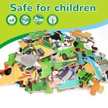 Wooden Puzzles For Ages 3-5 6 Packs 24 PCs Jigsaw Puzzles Preschool Educational Brain Teaser Boards Toys Gifts For Wood Puzzles For 3 4 5 6 Year Old Boys Girls - As Pic - View 7