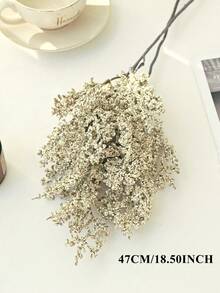 1/80支仿真满天星假花，逼真植物，适用于家居、餐厅、客厅、户外花园装饰、插花、摄影道具，适合春秋季节，可用于花瓶、花墙、花环、新娘捧花、婚礼装饰、DIY花环材料、生日派对装饰、家居装饰配件、情人节等。 - 米白色 - 查看 3