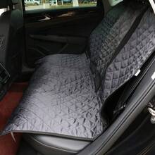 1pc Car Pet Back Seat Protector, Black Washable Car Seat Cover, With Center Console Opening Design, Stain-Resistant And Waterproof, Dog Travel Safety Protection Pad - 1pc Car Rear Seat Pet Cushion - View 2