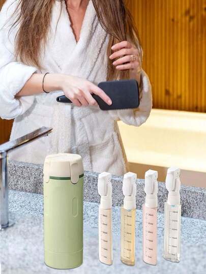 2026 New 4-In-1 Travel Bottles, Leak-Proof Travel Containers, Portable For Shampoo, Lotion Etc, Transparent With Markings And Labels