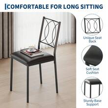 Juego de Mesa de Comedor para 4, pequeña Mesa de Cocina con sillas tapizadas, sillas de Comedor de Madera de Granja para Sala de Cocina, Espacios pequeños, Departamento - Nuez - Ver 6
