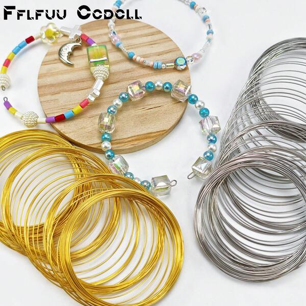 A Roll Of 0.6*60mm Solid Memory Steel Wire, Approximately 42 Grams. The Elasticity And Strength Of The Memory Metal Provide Excellent Support For Shaping Bracelets And Necklaces. It Serves As A Core Material For DIYing Various Accessories.