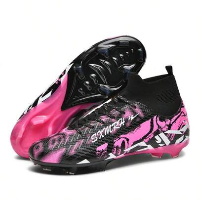 STARNOVO Herren Fußballschuhe, Herren Outdoor Sportschuhe, gestrickter elastischer Kragen, angenehmes Futter, geeignet für Teenager Outdoor Fußballtraining/Spiele, Jugend Weltmeisterschaft, Schulanfangsschuhe (Dieses Produkt ist in Standardgrößen erhältlich, es wird empfohlen 1 Größe kleiner zu bestellen, wenn Ihr Fußtyp schmal ist, und 1 Größe größer, wenn Ihr Fußtyp breit ist)