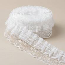 Ruffled Lace Ribbon, 1.6inch Wide, In Pink, White, And Black, Suitable Party Decorations And Decorative Fabric Trim Handicrafts AE7P - 4cm Lotus Leaf Lace - View 14