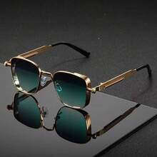 Elegant Business Lightweight Multi-Functional Protective Metal Square Fashion Glasses For Office & Commute - Multicolor - View 8