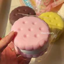 Macaron-Style Sandwich Cookie With Slow Rebound Squishy Toy, Cute Slow Rebound Sweets, Realistic Squishy PU Slow Rebound Toy - Multicolor - View 1