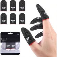6 Pieces Gaming Finger Sleeves Anti Sweat Gaming Thumb Sleeve Silver Fiber Mobile Finger Protectors Smooth Feel Gamer Gloves Accessories Most Touchscreen Devices Tablet Phone - 最初的 - 查看 8