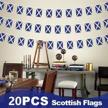 1 Pack/20pcs Scotland Flag Colorful Pennant String, 1 Pack/25pcs Scotland Character Pennant String, 5.51x8.27 Inch Polyester Outdoor Celebration Decorative Flags - A - View 8