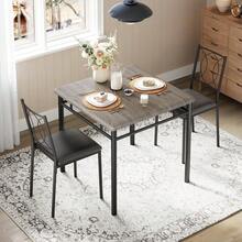 Mesa Gris + 2 Sillas