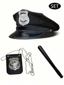 男士帽子套装，帽子套装，角色扮演服装组合，角色扮演帽，徽章，组合，角色扮演道具，日常聚会、派对、节日活动角色扮演，服装组合，快乐节奏 - 彩色 - 查看 1