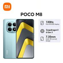Xiaomi POCO M8 5G 全球版智能手机,支持 NFC、小米 HyperOS 2、屏下指纹识别、AI 人脸解锁,存储卡可扩展至 1TB,机身厚度仅 7.35 毫米,采用纤薄 3D 曲面设计,配备 6.77 英寸 120Hz 流光 AMOLED 显示屏,亮度高达 3200 尼特,支持护眼功能。搭载 5000 万像素 AI 双摄系统,支持光融合传感器和 4K 视频录制。采用骁龙 6 Gen 3 先进 4nm 工艺 5G 处理器,支持 45W 涡轮快充,电池容量为 5520mAh。 - 綠色 - 查看 2