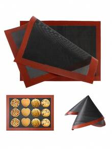 6pcs Large Non-Stick Silicone Baking Sheets, Heavy-Duty Cookie & Pastry Mat, 15.74"X11.81" Baking Tray For Cookies, Cakes, Macarons, Easy Clean, Holiday Baking, Compatible With Cookie Sheets, Pastry Boards - View 7