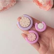 5pcs/Set Semi-Circle Soft Clay Earring Mold Kit, Curved Shaping Assist Clay Modeling Tool Set For DIY Beginner Handcraft - Round - View 5