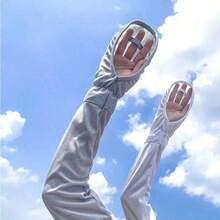 1 Pair Loose Comfortable UV Protection Arm Sleeves, Suitable For Driving And Cycling, Wholesale Ice Silk Sun Protection Arm Sleeves With Gloves, Women Sun Protection Arm Sleeves, Ice Silk Sun Protection Arm Sleeves - Grey - View 3