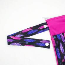 Baby Cloth Diaper Wet/Dry Bags, 2 Packs With Two Zippered Pockets, Waterproof, Washable, Reusable, Great For Travel, Beach, Pool, Gym, Swimsuit Or Wet Wear - Multicolor - View 7