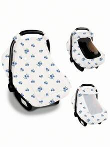 1pc Baby Basket Dust Cover, Cotton Gauze Breathable Protective Cover, Spring/Summer Baby Dust-Proof, Windproof, Sunscreen Canopy, Mosquito Net With Open Window, Universal - Multicolor - View 7