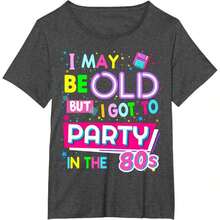 80s Design For Women Rave Outfit & 1980s Fancy Dress T-Shirt - Black - View 8