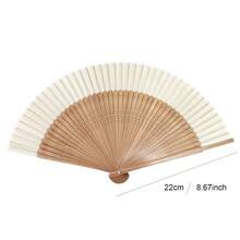 1把优雅竹制折叠扇，带收纳袋，适合所有季节，可用于婚礼、派对、生日礼物等场合。 - 彩色 - 查看 4