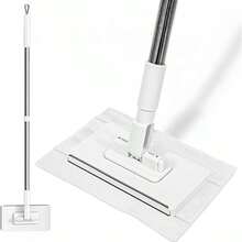 Snap-Grip Mini Mop With 39in Handle - INWEJIA Zero-Touch Gap Dust Cleaner & Locking Head, Disposable Lazy Mop Wet And Dry For Kitchen Bathroom Toilet Corners Window Wall Cleaning - 1PC - 查看 2