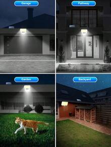 1PC Motion Sensor Solar Light, 2000 Lumens, 77LED Spotlight, 3 Functional Modes, Wireless Floodlights For Hotels, Porches, Gardens, Courtyards, Lanes, Virtual Security Camera - Solar And Motion Sensing -2025 Upgrade -1200mah - Single Head Split-wall Lamp - View 6