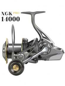 BILLINGS NGK PRO 海水纺车轮，8000-14000型，最大拖拽力33磅，大型鱼类渔轮，铝合金线杯，可兼容编织线，超顺滑强劲海钓轮 - 銀色 - 查看 8