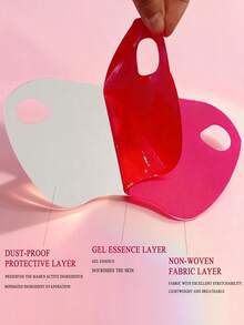 1pc Face Lifting Tape, Double Chin Trainer Strap, Chin Lifting Tape, Aloe Vera Acid Shaping Collagen Face Mask - Multicolor - View 10