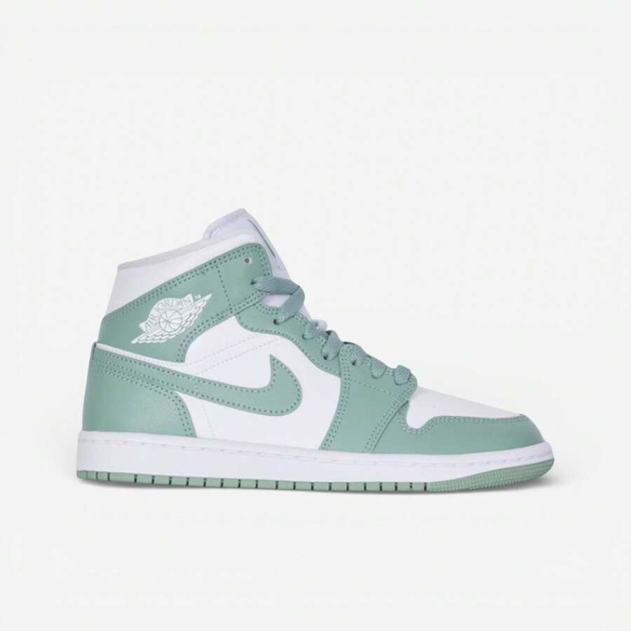 Jordan 1 Mid White Cannon (Women's) - Green - View 1