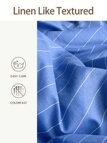 2/3件套100%纯棉条纹被套组（不含被芯） - 柔软透气，现代条纹印花床上用品套装，适用于卧室/客房，家居及宿舍必备装饰，四季皆宜的舒适床上用品套装 - 彩色 - 查看 2