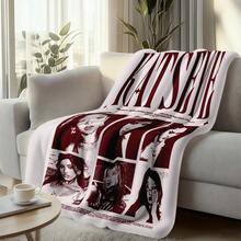 1PC KATSEYE Movie Poster Flannel Throw Blanket 50"X60" (Multiple Sizes) - Pink Filter Group Portrait & Directed By HYBE, Tapestry Wall Hanging, Room Decor, Perfect For Sofa, Bed, Office, Movie Poster Gift - nhiều màu 6 - Xem 2