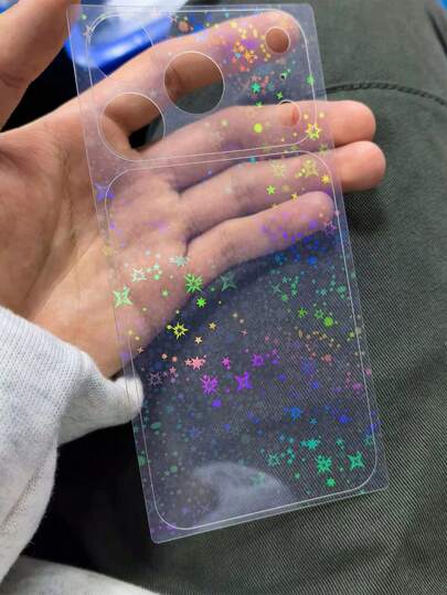 New For IPhone 17promax/17pro Colorful Heart Laser Back Film & Lens Film & Base - Elegant Minimalist Fashion, Scratch-Resistant, Fingerprint-Proof, High Definition, Anti-Fouling, Anti-Dust