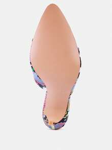 Bottoms Up Strappy Slip On Stiletto Heels - Multi - View 6