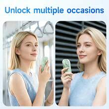 Portable Fan Mini Quiet Handheld Personal USB Rechargeable Fan Operated For Home Office Outdoor Travel, 1200mAh Hands Fans - 手持 - 查看 3