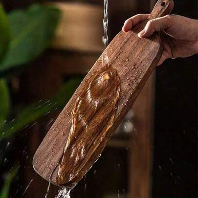 1 chiếc thớt gỗ, thích hợp để thái thịt, phô mai, bánh mì, rau củ và trái cây, có tay cầm, lý tưởng để sử dụng tại nhà và ký túc xá, dụng cụ nhà bếp, quà tặng Lễ Tạ ơn, Giáng sinh, Halloween.