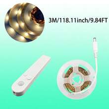 2835RGB Body Sensor LED Strip Light, 3.28FT/1M-16.4FT/5M, Battery Box Mounted Battery Powered Or USB Powered (Batteries Not Included), Warm Light/White Light Optional, Soft And Bright Colors Suitable For Staircases, Closets, Study Rooms, Bedrooms. - CT-white Light/Warm Light - View 14