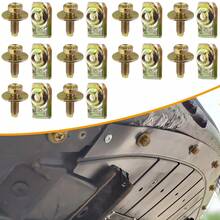 10pcs M6 Threaded Metal U-Clips With Hex Washers, Automotive Fasteners For Fender, Bumper, Engine Hood, Rust-Resistant Car Repair And Installation Kit - 10 Pairs Of Threaded Metal U-clamps - View 9