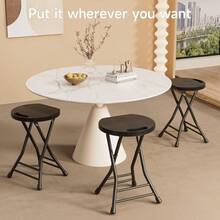 18 Inch Folding Stool With Handle – 500LBS Capacity Portable Collapsible Stool With Non-Slip Feet, Heavy-Duty Steel & Plastic For Indoor & Outdoor Use – Black - 18-inch Black - View 5