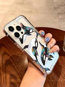 海洋主题单件装虎鲸图案印花全包防震防摔TPU软胶手机壳，兼容 13/11/17/17 Pro/16/14/15/15 Pro/15 Plus/15 Pro Max/7 Plus/8 Plus/X/Xs Max/Xr/11 Pro/12 Pro/13 Pro/14 Pro/12 Mini/13 Mini/11 Pro Max/12 Pro Max/13 Pro Max/14 Pro Max/14 Plus/17 Pro Max/17 Air/6/6s Plus/7/8/16 Pro/16 Plus/16 Pro Max/SE2/17 Pro Max及三星手机Galaxy/A54/A14/A12/A13/A15/A32/A33/A24/A52S/S20/S21/S22/S23/S24/S23Plus/S24ultra/S25/A15/A33/A23 - 彩色 - 查看 2