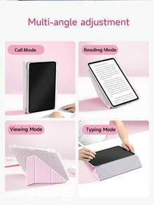 1个粉色波点设计平板电脑保护套，Y型折叠支架保护套，兼容苹果10.2英寸/11英寸（2020/2021款）、(A16) 11英寸第11代（2025款）、第9/10代、苹果Air 4代10.9英寸、三星Galaxy Tab S6 Lite 10.4英寸等，防摔，带笔槽，支持睡眠/唤醒功能，圣诞礼物/新年礼物（2026款）。 - 彩色 - 查看 6