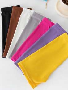 7条装女童七分裤，适合3-12岁儿童，四季皆宜 - 彩色 - 查看 3