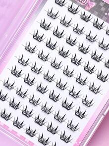 AYRMILLA 5-12mm 60 Clusters Glue-Free Natural DIY Cute Deer Fairy Ultra-Fine Stem Feather False Eyelashes, Natural Curly, Extending Outer Lash Line, Soft Crossing Lashes Suitable For Wedding, Party, Nightclub, Work Meeting, Beginner Fairy Makeup And Cosplay, Student Stage, Studio And More. Loved By Korean, Japanese And European Girls Style, No Glue Required - C - 查看 3