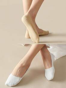 5/10 Pairs Girl Breathable Mesh Invisible Liner Socks With Silicone Non-Slip, Ultra-Thin Invisible White Casual Socks, Suitable As Gift For Family And Friends, Daily Wear - Multicolor - View 10