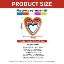 5pcs Heart Shaped Plastic Cookie Cutters, Dough Stamps Suitable For Cakes, Pastries - Durable Home Baking Tools, Ideal Valentine's Day Gift - Multicolor - View 8