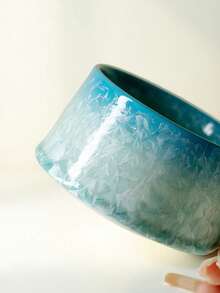 1 Set Crystalline Glaze Ceramic Coffee Cup & Saucer, Household Water/Coffee Mug, Japanese Retro Coarse Pottery Latte Cup, Elegant Coffee/Afternoon Tea Cup, Office Personal Coffee Cup, Breakfast Milk Cup, Gift - Multicolor - View 3