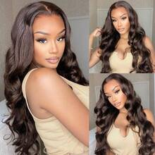 KGIFH 30 Inch Chocolate Brown Lace Front Wigs Human Hair Body Wave 13x6 HD Lace Front Wigs Human Hair Pre Plucked 4# Colored Brown Wig Human Hair 100% Brazilian Glueless Lace Frontal Human Hair Wigs For Women - S4 - 查看 9